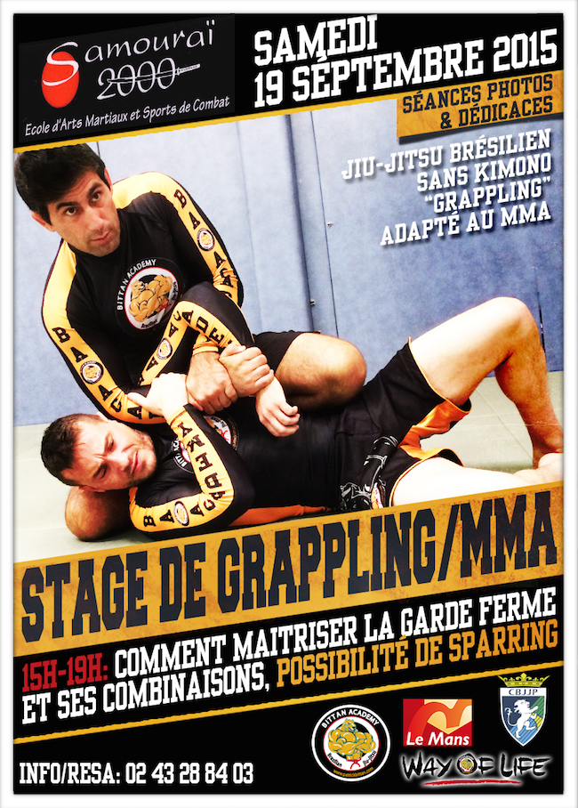 Read more about the article STAGE DE GRAPPLING/MMA AU MANS (72) AVEC PATRICK BITTAN